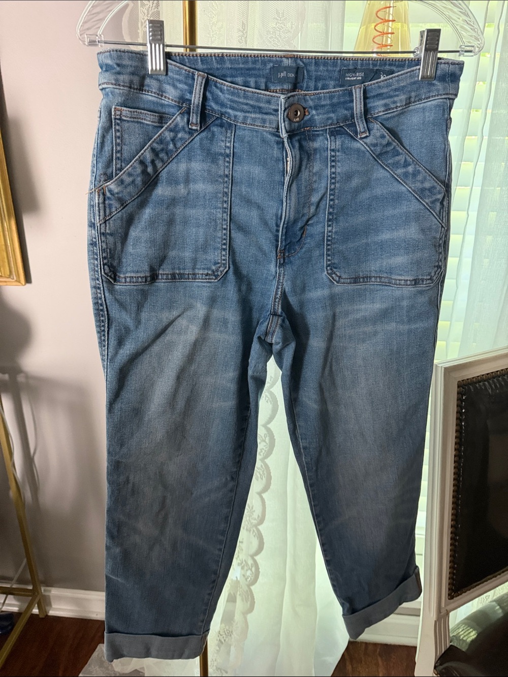 J. Jill Medium Blue Straight-Leg Jeans